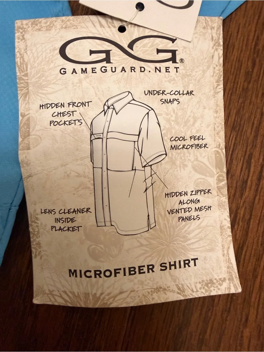 Gameguard NWT BlueWave Explorer Microfiber UPF 50+ Fishing Shirt Mens XXL